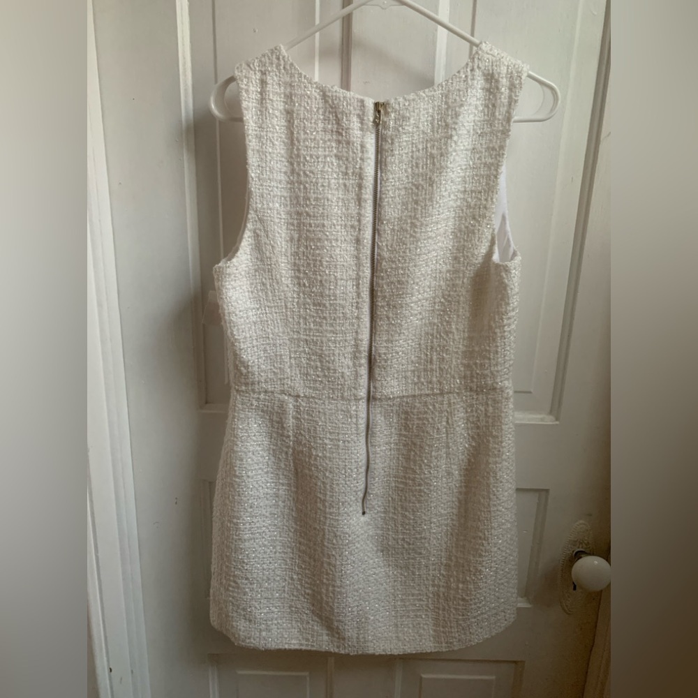Lilly Pulitzer Kalinara White Tweed Skirted Romper/Mini Dress Size 8 Nantucket - Picture 3 of 8